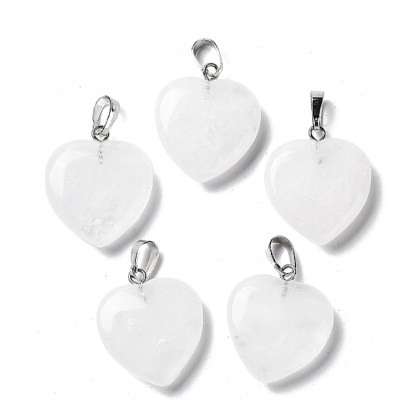 PandaHall Natural Quartz Crystal Pendants, Rock Crystal Pendants, Heart, with Brass Findings, Platinum, 22~23x19.5~20.5x6~7.5mm, Hole...
PandaHall Natural Quartz Crystal Pendants, Rock Crystal Pendants, Heart, with Brass Findings, Platinum, 22~23x19.5~20.5x6~7.5mm, Hole...