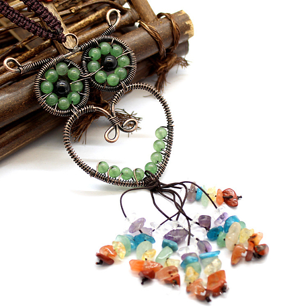 PandaHall Green Aventurine Owl Pendant Decorations, Colorful Gemstone Chip Beaded Tassel Hanging Ornament, with Metal Frame, 18cm Green...
PandaHall Green Aventurine Owl Pendant Decorations, Colorful Gemstone Chip Beaded Tassel Hanging Ornament, with Metal Frame, 18cm Green...