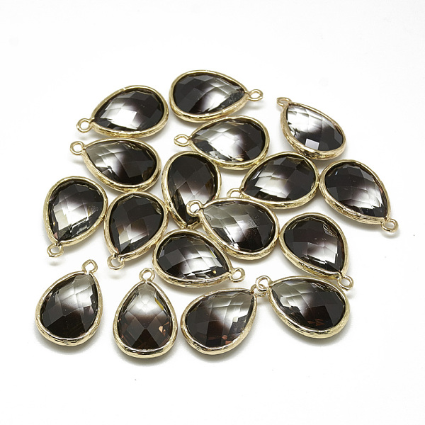 PandaHall Glass Pendants, with Golden Tone Brass Findings, Faceted, teardrop, Coconut Brown, 23x15x7mm, Hole: 1.5~2mm Brass+Glass Teardrop...
PandaHall Glass Pendants, with Golden Tone Brass Findings, Faceted, teardrop, Coconut Brown, 23x15x7mm, Hole: 1.5~2mm Brass+Glass Teardrop...