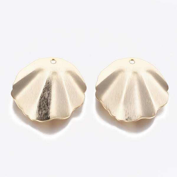 PandaHall Brass Pendants, Scallop, Nickel Free, Real 18K Gold Plated, 30x25x1mm, Hole: 1.5mm Brass Shell Shape
PandaHall Brass Pendants, Scallop, Nickel Free, Real 18K Gold Plated, 30x25x1mm, Hole: 1.5mm Brass Shell Shape