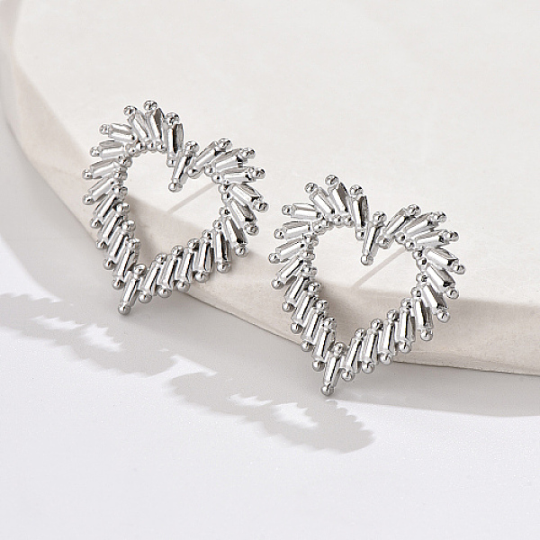 PandaHall 304 Stainless Steel Stud Earrings, Hollow Heart, Stainless Steel Color, 26x24mm 304 Stainless Steel Heart
PandaHall 304 Stainless Steel Stud Earrings, Hollow Heart, Stainless Steel Color, 26x24mm 304 Stainless Steel Heart
