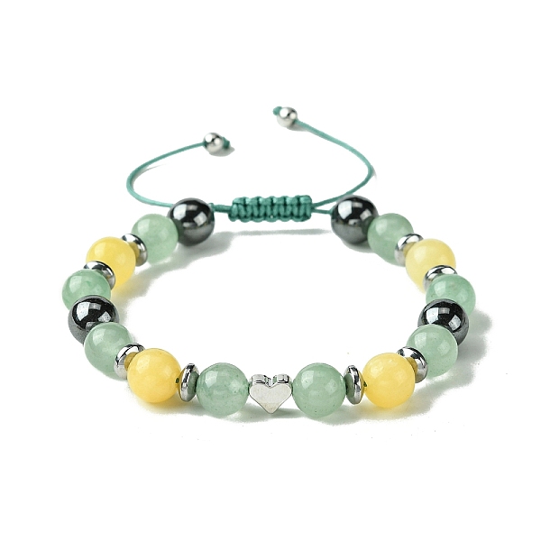 PandaHall Natural Green Aventurine & Topaz Jade & Brass Heart Braided Bead Bracelet, Adjustable Bracelet for Women, Inner Diameter...
PandaHall Natural Green Aventurine & Topaz Jade & Brass Heart Braided Bead Bracelet, Adjustable Bracelet for Women, Inner Diameter...