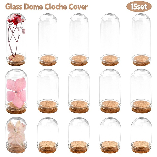 PandaHall 15Pcs 3 Styles Glass Dome Cloche Cover, Bell Jar, with Cork Base, For Doll House Container, Dried Flower Display Decoration, Clear...
PandaHall 15Pcs 3 Styles Glass Dome Cloche Cover, Bell Jar, with Cork Base, For Doll House Container, Dried Flower Display Decoration, Clear...
