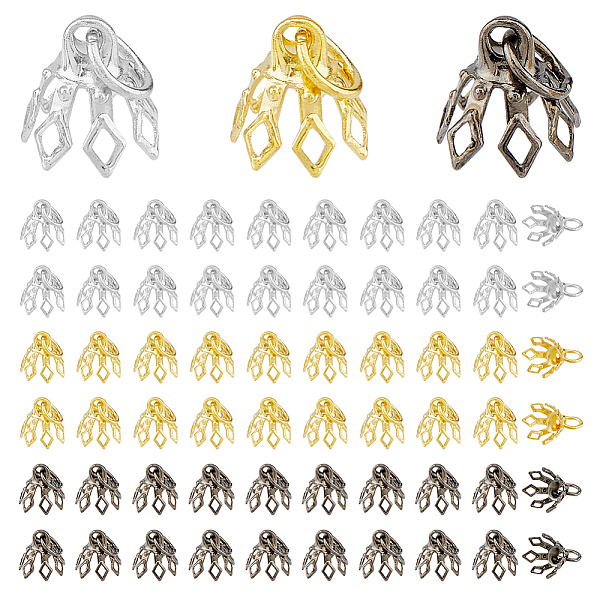 PandaHall SUPERFINDINGS 60Pcs 3 Colors Flower Rack Plating Brass Filigree Bead Cap Bails, 7-Petal, Mixed Color, 8x8mm, Hole: 3mm...
PandaHall SUPERFINDINGS 60Pcs 3 Colors Flower Rack Plating Brass Filigree Bead Cap Bails, 7-Petal, Mixed Color, 8x8mm, Hole: 3mm...