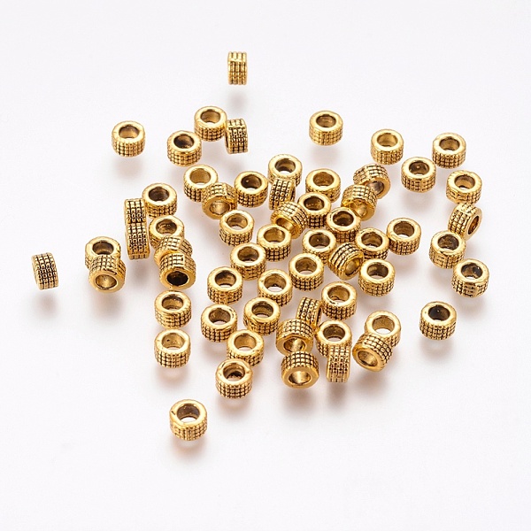 PandaHall Tibetan Style Beads, Zinc Alloy Beads, Antique Golden Color, Lead Free & Nickel Free & Cadmium Free, Column, Size: about 5mm in...
PandaHall Tibetan Style Beads, Zinc Alloy Beads, Antique Golden Color, Lead Free & Nickel Free & Cadmium Free, Column, Size: about 5mm in...