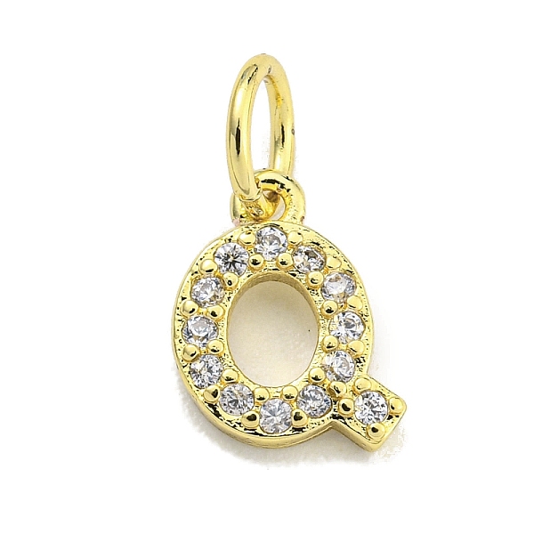 PandaHall Letter Brass Micro Pave Clear Cubic Zirconia Pendants, Jump Ring, Real 18K Gold Plated, Letter Q, 8.9x7x1.8mm, Jump Ring: 5x0.9mm...
PandaHall Letter Brass Micro Pave Clear Cubic Zirconia Pendants, Jump Ring, Real 18K Gold Plated, Letter Q, 8.9x7x1.8mm, Jump Ring: 5x0.9mm...