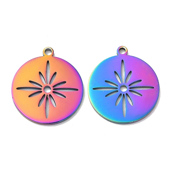 PandaHall Ion Plating(IP) 304 Stainless Steel Pendants, Flat Round with Flower Charm, Rainbow Color, 22.5x20x1mm, Hole: 1.8mm 304 Stainless...
PandaHall Ion Plating(IP) 304 Stainless Steel Pendants, Flat Round with Flower Charm, Rainbow Color, 22.5x20x1mm, Hole: 1.8mm 304 Stainless...