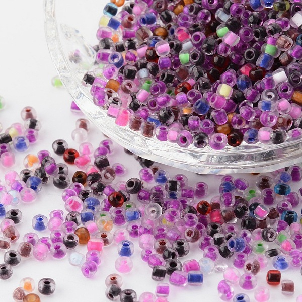 PandaHall Round Glass Seed Beads, Round Hole, Inside Colors, Mixed Color, 8/0, 3mm, Hole: 0.8mm, about 10000pcs/bag Glass Multicolor
PandaHall Round Glass Seed Beads, Round Hole, Inside Colors, Mixed Color, 8/0, 3mm, Hole: 0.8mm, about 10000pcs/bag Glass Multicolor