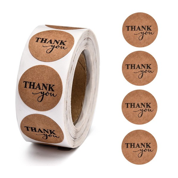 PandaHall DIY Scrapbook, 1 Inch Thank You Stickers, Decorative Adhesive Tapes, Flat Round with Word Thank You, BurlyWood, 25mm, about..., Orange
PandaHall DIY Scrapbook, 1 Inch Thank You Stickers, Decorative Adhesive Tapes, Flat Round with Word Thank You, BurlyWood, 25mm, about..., Orange