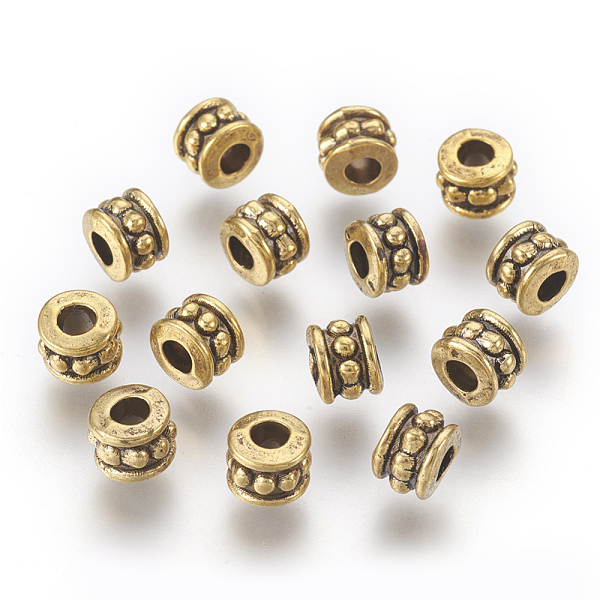 PandaHall Tibetan Style Alloy Beads, Lead Free & Cadmium Free, Column, Antique Golden Color, 6x4.5mm, Hole: 2.5mm Alloy Column
PandaHall Tibetan Style Alloy Beads, Lead Free & Cadmium Free, Column, Antique Golden Color, 6x4.5mm, Hole: 2.5mm Alloy Column