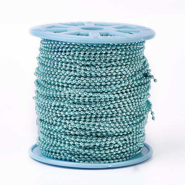 PandaHall Iron Ball Chains, Soldered, with Spool, Electrophoresis, Turquoise, 2.4mm, about 100yards/roll(91.44m/roll) Iron Green
PandaHall Iron Ball Chains, Soldered, with Spool, Electrophoresis, Turquoise, 2.4mm, about 100yards/roll(91.44m/roll) Iron Green