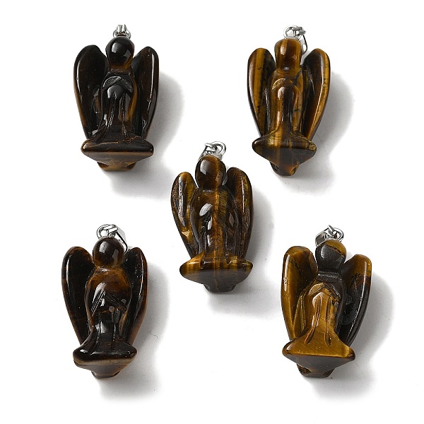 PandaHall Natural Tiger Eye Pendants, Angel Charms with Platinum Plated Alloy Snap on Bails, 31~31.5x17~18x12mm, Hole: 7.5x4mm Tiger Eye...
PandaHall Natural Tiger Eye Pendants, Angel Charms with Platinum Plated Alloy Snap on Bails, 31~31.5x17~18x12mm, Hole: 7.5x4mm Tiger Eye...