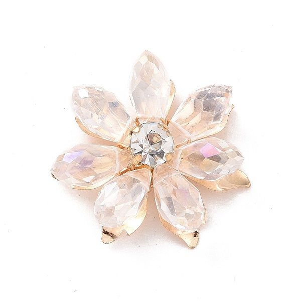 PandaHall Wire Wrapped Glass Cabochons, with Light Gold Plated Iron Findings, Flower, Clear, 27x27x8.5mm Glass Flower Clear
PandaHall Wire Wrapped Glass Cabochons, with Light Gold Plated Iron Findings, Flower, Clear, 27x27x8.5mm Glass Flower Clear