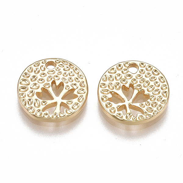 PandaHall Brass Charms, Real 18K Gold Plated, Flat Round with Clover, 11x2mm, Hole: 1.5mm Brass Flat Round
PandaHall Brass Charms, Real 18K Gold Plated, Flat Round with Clover, 11x2mm, Hole: 1.5mm Brass Flat Round