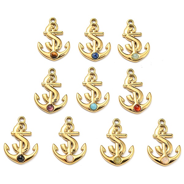 PandaHall Natural & Synthetic Mixed Stone Anchor Pendants, Anchor Charms with Ion Plating(IP) Real 24K Gold Plated 316 Stainless Steel...
PandaHall Natural & Synthetic Mixed Stone Anchor Pendants, Anchor Charms with Ion Plating(IP) Real 24K Gold Plated 316 Stainless Steel...