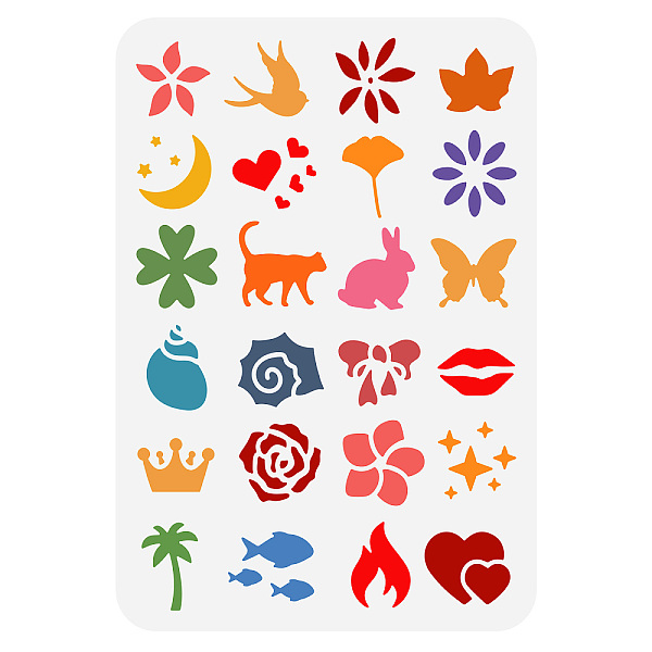 PandaHall Plastic Drawing Painting Stencils Templates, for Painting on Scrapbook Fabric Tiles Floor Furniture Wood, Rectangle, Flower...
PandaHall Plastic Drawing Painting Stencils Templates, for Painting on Scrapbook Fabric Tiles Floor Furniture Wood, Rectangle, Flower...