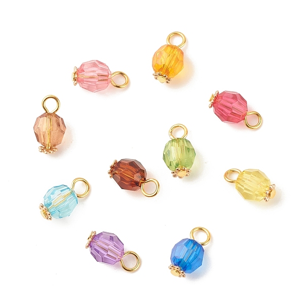 PandaHall Faceted Transparent Acrylic Charms, with Golden Tone Iron Findings, Round, Mixed Color, 13~13.5x7.5mm, Hole: 3mm Iron+Acrylic..., Multicolor
PandaHall Faceted Transparent Acrylic Charms, with Golden Tone Iron Findings, Round, Mixed Color, 13~13.5x7.5mm, Hole: 3mm Iron+Acrylic..., Multicolor
