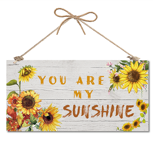 PandaHall Printed Natural Wood Hanging Wall Decorations, for Front Door Home Decoration, Rectangle with You Are My Sunshine, Sunflower...
PandaHall Printed Natural Wood Hanging Wall Decorations, for Front Door Home Decoration, Rectangle with You Are My Sunshine, Sunflower...