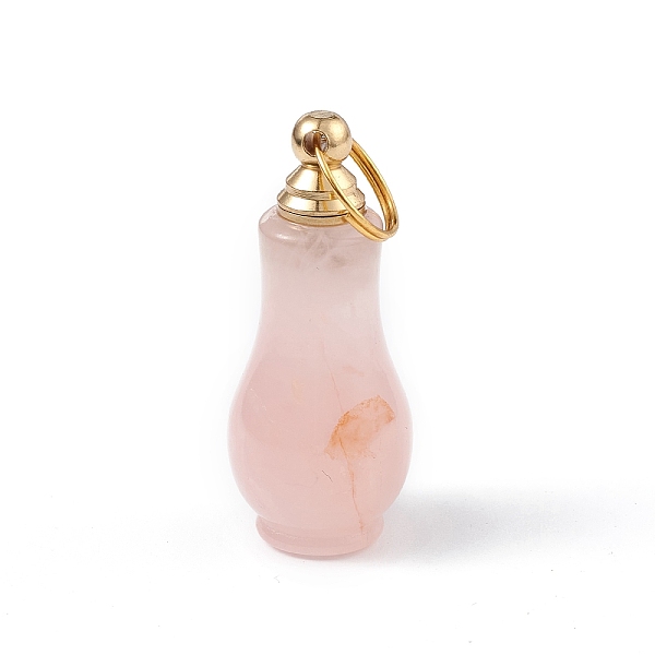 PandaHall Natural Rose Quartz Openable Perfume Bottle Pendants, Faceted Gourd Charm, with Golden Tone Brass Findings, 41.5x18mm, Hole...
PandaHall Natural Rose Quartz Openable Perfume Bottle Pendants, Faceted Gourd Charm, with Golden Tone Brass Findings, 41.5x18mm, Hole...