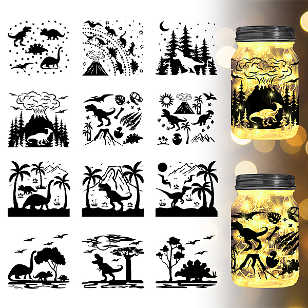 PandaHall 12 Style Silhouette Paper, for Lighting Decoration, Paper Cut Light Box, Rectangle, Dinosaur Pattern, 90x100mm, 12pcs/set PVC...
PandaHall 12 Style Silhouette Paper, for Lighting Decoration, Paper Cut Light Box, Rectangle, Dinosaur Pattern, 90x100mm, 12pcs/set PVC...