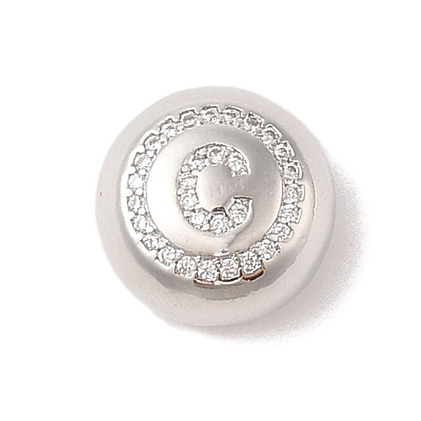 PandaHall Rack Plating Brass & Cubic Zirconia Pendants, Cadmium Free & Lead Free, Long-Lasting Plated, Flat Round with Letter, Letter C..., Clear
PandaHall Rack Plating Brass & Cubic Zirconia Pendants, Cadmium Free & Lead Free, Long-Lasting Plated, Flat Round with Letter, Letter C..., Clear