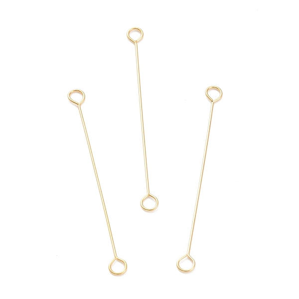 PandaHall 316 Surgical Stainless Steel Eye Pins, Double Sided Eye Pins, Real 18K Gold Plated, 30x2.5x0.4mm, Hole: 1.6mm 316 Surgical...
PandaHall 316 Surgical Stainless Steel Eye Pins, Double Sided Eye Pins, Real 18K Gold Plated, 30x2.5x0.4mm, Hole: 1.6mm 316 Surgical...