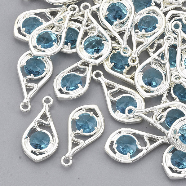 PandaHall Faceted Glass Pendants, with Eco-Friendly Alloy Open Back Settings, Nickel Free, Teardrop, Silver Color Plated, Deep Sky Blue...
PandaHall Faceted Glass Pendants, with Eco-Friendly Alloy Open Back Settings, Nickel Free, Teardrop, Silver Color Plated, Deep Sky Blue...