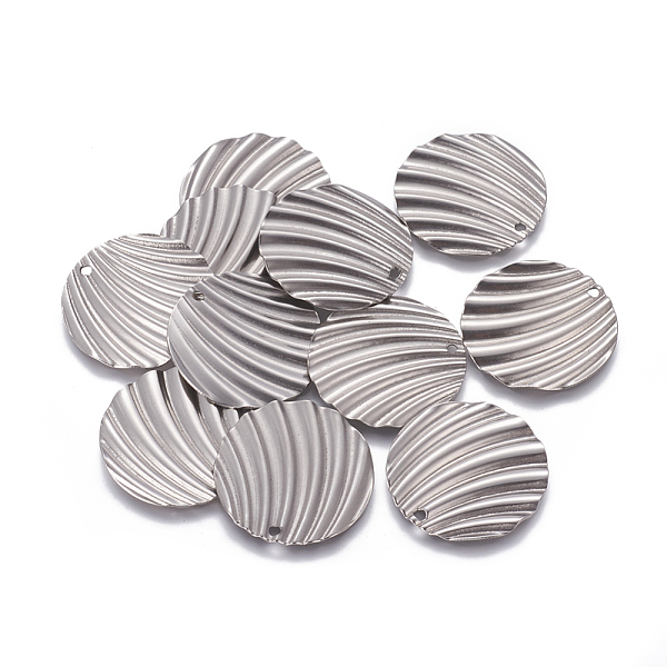 PandaHall 201 Stainless Steel Pendants, Textured, Flat Round, Stainless Steel Color, 28x1mm, Hole: 1.8mm 201 Stainless Steel Flat Round
PandaHall 201 Stainless Steel Pendants, Textured, Flat Round, Stainless Steel Color, 28x1mm, Hole: 1.8mm 201 Stainless Steel Flat Round