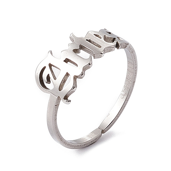 PandaHall 304 Stainless Steel Constellation Open Cuff Ring for Women, Aries, US Size 7 1/2(17.7mm) 304 Stainless Steel Aries
PandaHall 304 Stainless Steel Constellation Open Cuff Ring for Women, Aries, US Size 7 1/2(17.7mm) 304 Stainless Steel Aries