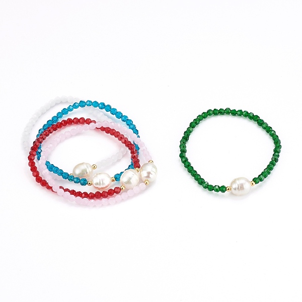 PandaHall Faceted Round Glass Beaded Stretch Bracelets, with Acrylic Beads and 304 Stainless Steel Beads, Mixed Color, Inner Diameter: 2-1/8..., Multicolor
PandaHall Faceted Round Glass Beaded Stretch Bracelets, with Acrylic Beads and 304 Stainless Steel Beads, Mixed Color, Inner Diameter: 2-1/8..., Multicolor