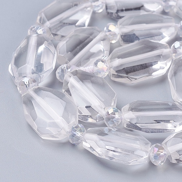 PandaHall Natural Quartz Crystal Beads Strands, Rock Crystal, Faceted, Oval, 16.5~22.5x12~16x6~7mm, Hole: 1.2mm, about 15~17pcs/strand, 15.4...
PandaHall Natural Quartz Crystal Beads Strands, Rock Crystal, Faceted, Oval, 16.5~22.5x12~16x6~7mm, Hole: 1.2mm, about 15~17pcs/strand, 15.4...