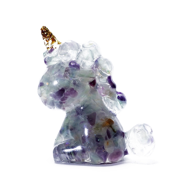 PandaHall Unicorn Resin Figurines, with Natural Fluorite Chips inside Statues for Home Office Decorations, 30x45x60mm Fluorite Unicorn
PandaHall Unicorn Resin Figurines, with Natural Fluorite Chips inside Statues for Home Office Decorations, 30x45x60mm Fluorite Unicorn