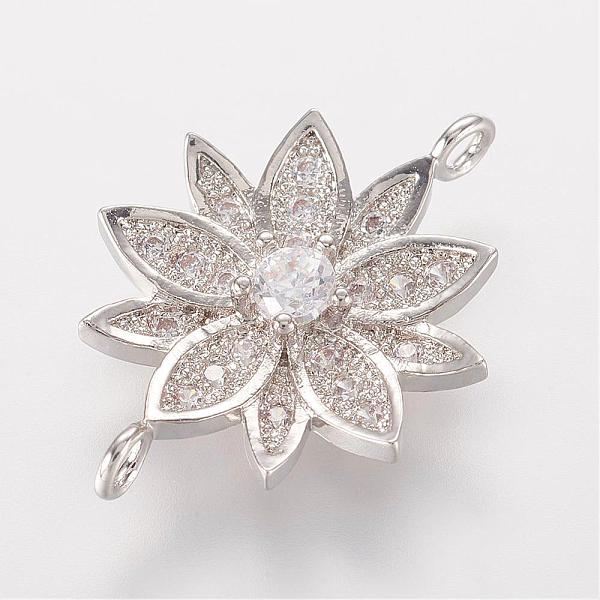 PandaHall Brass Micro Pave Cubic Zirconia Links, Flower, Platinum, 20.5x14x3.5mm, Hole: 1mm Brass+Cubic Zirconia Flower
PandaHall Brass Micro Pave Cubic Zirconia Links, Flower, Platinum, 20.5x14x3.5mm, Hole: 1mm Brass+Cubic Zirconia Flower