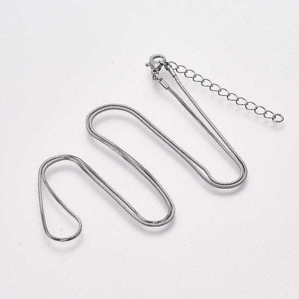 PandaHall Brass Square Snake Chain Necklace Making, with Lobster Claw Clasps, Gunmetal, 24.4 inch(62.2cm), 1mm Brass
PandaHall Brass Square Snake Chain Necklace Making, with Lobster Claw Clasps, Gunmetal, 24.4 inch(62.2cm), 1mm Brass