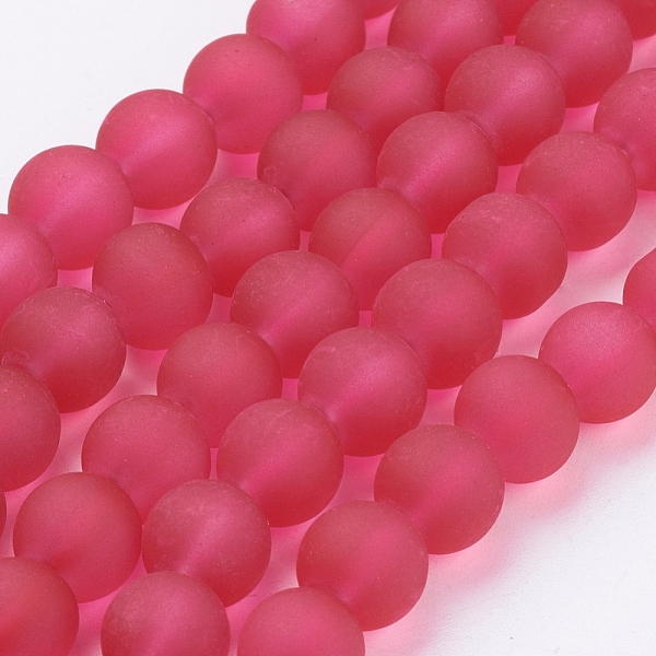 PandaHall Transparent Glass Bead Strands, Frosted, Round, Crimson, 8mm, Hole: 1~1.6mm, about 99pcs/strand, 31.4 inch Glass Round Pink
PandaHall Transparent Glass Bead Strands, Frosted, Round, Crimson, 8mm, Hole: 1~1.6mm, about 99pcs/strand, 31.4 inch Glass Round Pink