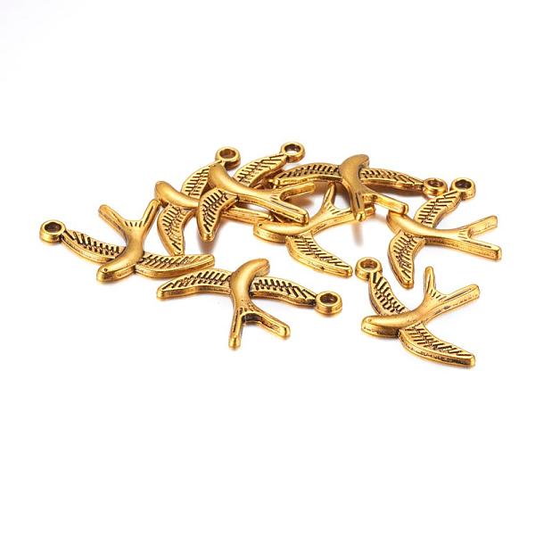 PandaHall Tibetan Style Alloy Pendants, Cadmium Free & Nickel Free & Lead Free, Bird, Antique Golden, 31x22x2mm, Hole: 2mm, about...
PandaHall Tibetan Style Alloy Pendants, Cadmium Free & Nickel Free & Lead Free, Bird, Antique Golden, 31x22x2mm, Hole: 2mm, about...