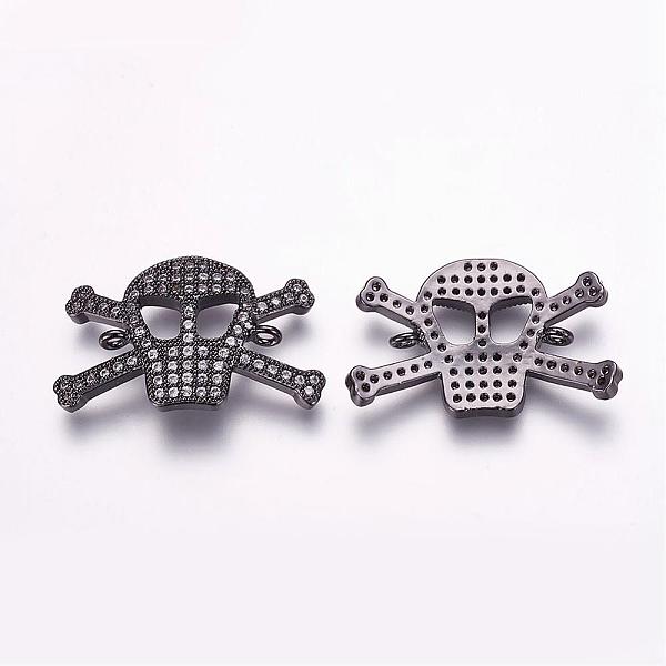PandaHall Brass Micro Pave Cubic Zirconia Links, Skull, Gunmetal, 16x26x3mm, Hole: 1mm Brass+Cubic Zirconia Skull
PandaHall Brass Micro Pave Cubic Zirconia Links, Skull, Gunmetal, 16x26x3mm, Hole: 1mm Brass+Cubic Zirconia Skull