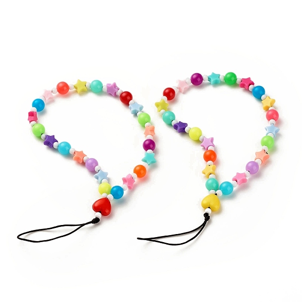 PandaHall Opaque Acrylic Beads Mobile Straps, with Nylon Thread, Round & Heart & Star, Mixed Color, 18.5cm Acrylic Multicolor
PandaHall Opaque Acrylic Beads Mobile Straps, with Nylon Thread, Round & Heart & Star, Mixed Color, 18.5cm Acrylic Multicolor