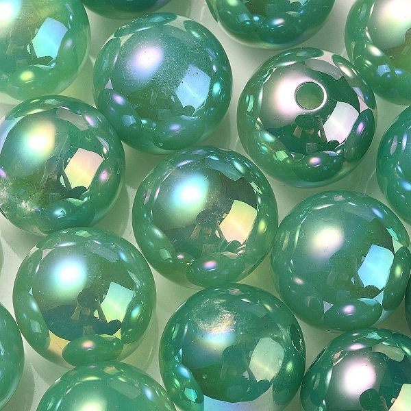 PandaHall UV Plating Rainbow Iridescent Acrylic Beads, Round, Green, 15.5x15mm, Hole: 2.7mm Acrylic Round Green
PandaHall UV Plating Rainbow Iridescent Acrylic Beads, Round, Green, 15.5x15mm, Hole: 2.7mm Acrylic Round Green