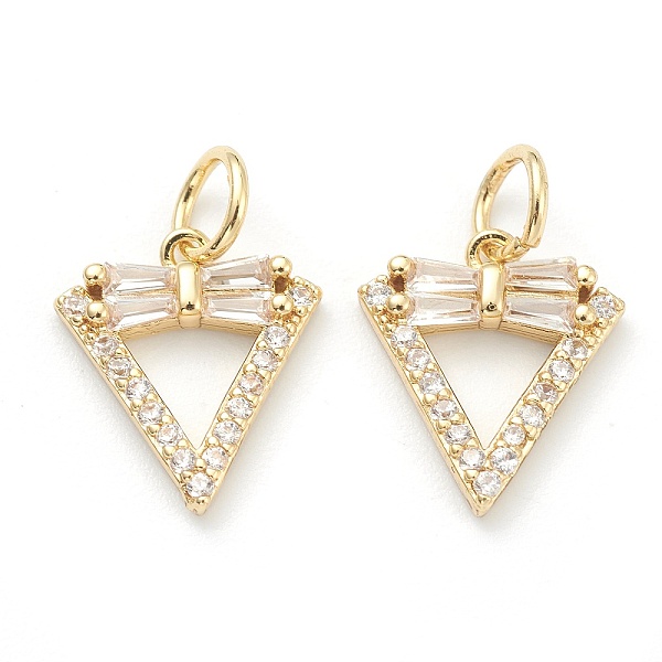 PandaHall Brass Clear Cubic Zirconia Charms, Long-Lasting Plated, with Jump Ring, Triangle, Golden, 12.5x11x2.5mm, Hole: 3.5mm Brass+Cubic...
PandaHall Brass Clear Cubic Zirconia Charms, Long-Lasting Plated, with Jump Ring, Triangle, Golden, 12.5x11x2.5mm, Hole: 3.5mm Brass+Cubic...