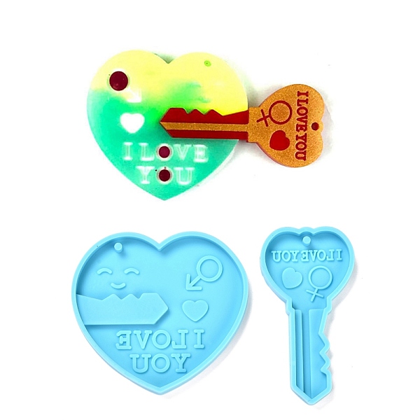 PandaHall Valentine's Day Theme DIY Pendant Silicone Molds, Resin Casting Molds, For UV Resin, Epoxy Resin Jewelry Making, Heart & Key, Deep...
PandaHall Valentine's Day Theme DIY Pendant Silicone Molds, Resin Casting Molds, For UV Resin, Epoxy Resin Jewelry Making, Heart & Key, Deep...