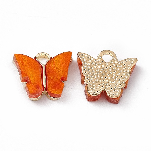 PandaHall Acrylic Charms, with Light Gold Tone Alloy Finding, Butterfly Charm, Orange, 13x14x3mm, Hole: 2mm Alloy+Acrylic Butterfly Orange
PandaHall Acrylic Charms, with Light Gold Tone Alloy Finding, Butterfly Charm, Orange, 13x14x3mm, Hole: 2mm Alloy+Acrylic Butterfly Orange