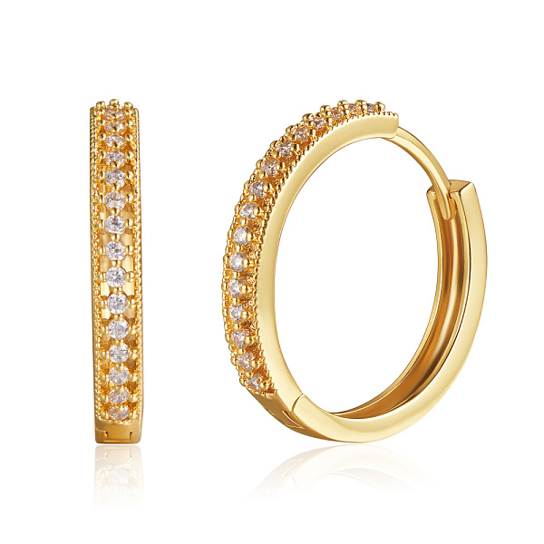 PandaHall Clear Cubic Zirconia Huggie Hoop Earrings, Brass Hinged Earrings for Women, Golden, 26x3.8mm Cubic Zirconia Ring
PandaHall Clear Cubic Zirconia Huggie Hoop Earrings, Brass Hinged Earrings for Women, Golden, 26x3.8mm Cubic Zirconia Ring