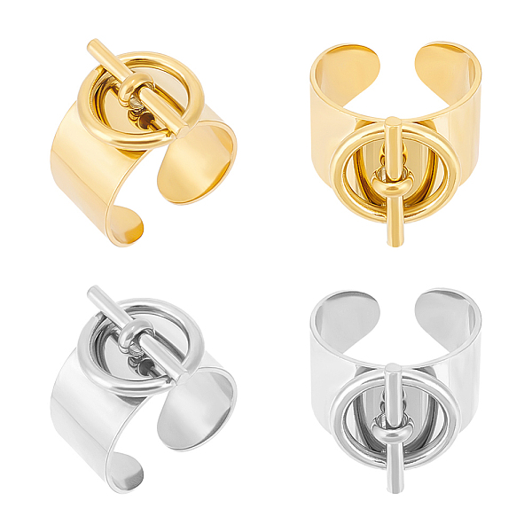 PandaHall Unicraftale 4Pcs 2 Colors Titanium Steel Open Cuff Rings Set for Lovers, Clasps Shape, Golden & Stainless Steel Color, US Size 8...
PandaHall Unicraftale 4Pcs 2 Colors Titanium Steel Open Cuff Rings Set for Lovers, Clasps Shape, Golden & Stainless Steel Color, US Size 8...