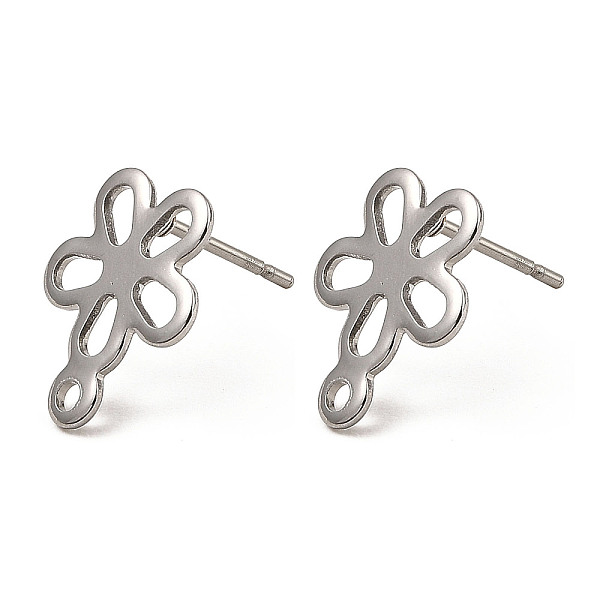 PandaHall Flower Shape 201 Stainless Steel Stud Earrings Findings, with 304 Stainless Steel Pins & Horizontal Loop, Stainless Steel Color...
PandaHall Flower Shape 201 Stainless Steel Stud Earrings Findings, with 304 Stainless Steel Pins & Horizontal Loop, Stainless Steel Color...