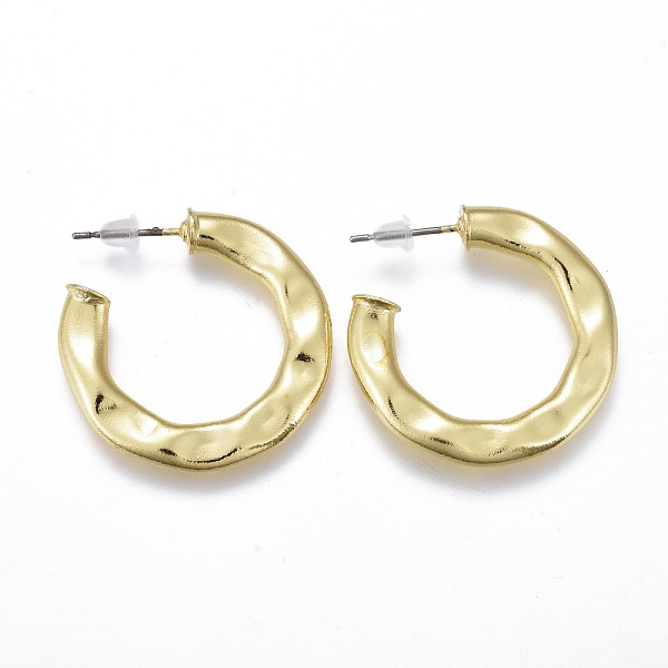 PandaHall Textured Brass Stud Earrings, Half Hoop Earrings, Long-Lasting Plated, with Steel Pins and Plastic Ear Nuts, Ring, Real 18K Gold...
PandaHall Textured Brass Stud Earrings, Half Hoop Earrings, Long-Lasting Plated, with Steel Pins and Plastic Ear Nuts, Ring, Real 18K Gold...