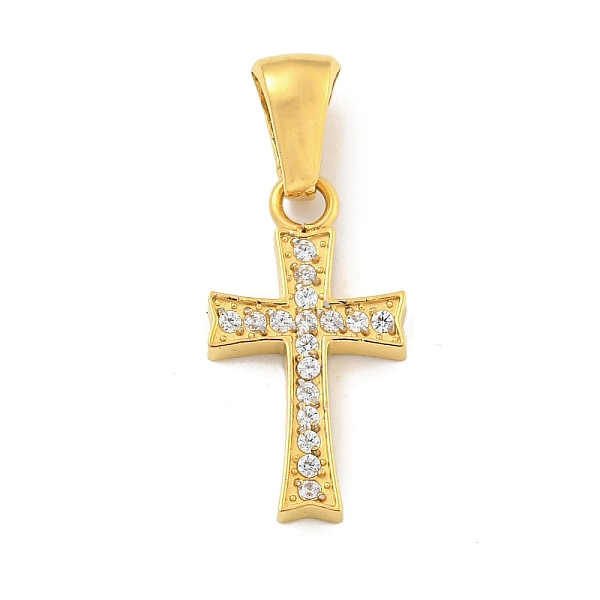 PandaHall Ion Plating(IP) 304 Stainless Steel Cubic Zirconia Pendants, Cross Charm, Golden, 18.5x10x2mm, Hole: 6x3mm Stainless Steel+Cubic..., Clear
PandaHall Ion Plating(IP) 304 Stainless Steel Cubic Zirconia Pendants, Cross Charm, Golden, 18.5x10x2mm, Hole: 6x3mm Stainless Steel+Cubic..., Clear