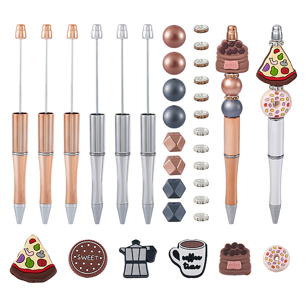 PandaHall Beadthoven Beadable Pen Making Kit, Including Hexagon & Cookies & Pizza & Cup Silicone Beads, Plastic Ball-Point Pen, Iron..., Multicolor
PandaHall Beadthoven Beadable Pen Making Kit, Including Hexagon & Cookies & Pizza & Cup Silicone Beads, Plastic Ball-Point Pen, Iron..., Multicolor