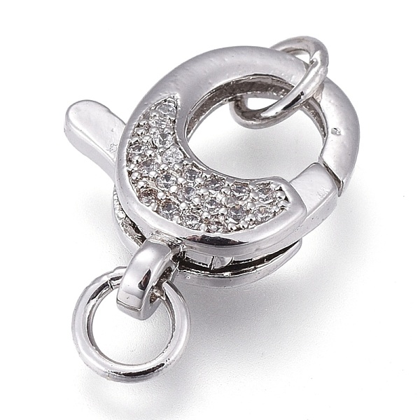 PandaHall Brass Micro Pave Clear Cubic Zirconia Lobster Claw Clasps, with Jump Rings, Long-Lasting Plated, Real Platinum Plated, 16x12x4mm...
PandaHall Brass Micro Pave Clear Cubic Zirconia Lobster Claw Clasps, with Jump Rings, Long-Lasting Plated, Real Platinum Plated, 16x12x4mm...