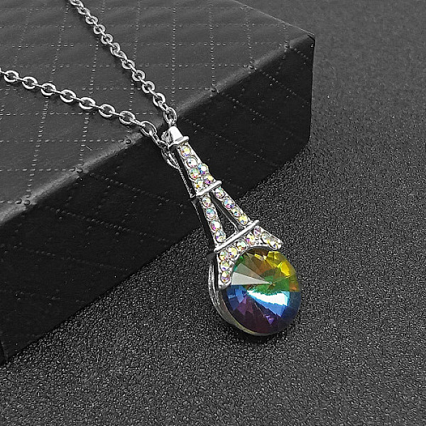 PandaHall Crystal Pendant Necklaces, with Alloy Chain, Platinum, 19.69 inch(50cm) Alloy
PandaHall Crystal Pendant Necklaces, with Alloy Chain, Platinum, 19.69 inch(50cm) Alloy